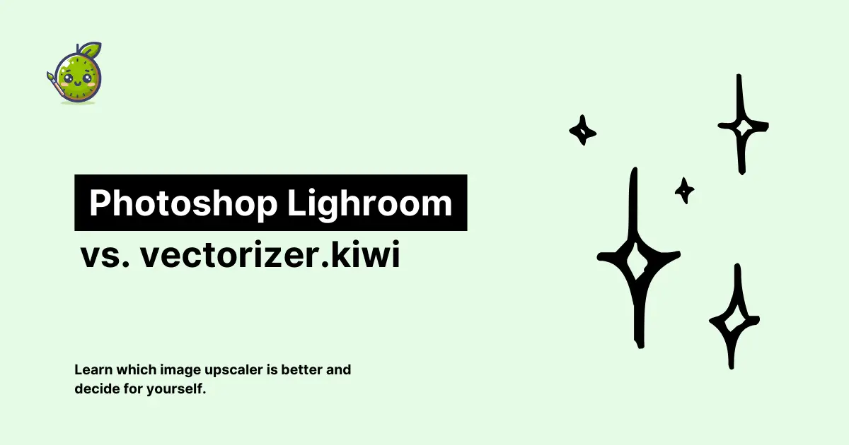 The Art of Image Upscaling: Vectorizer.kiwi vs Photoshop Lightroom